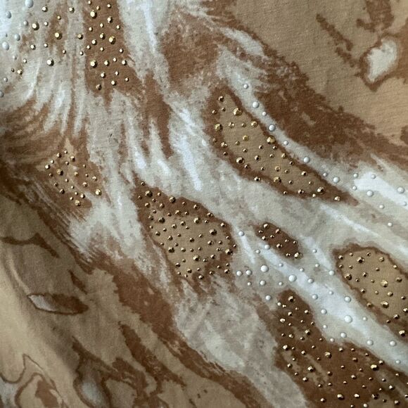 St. John Animal Print Short-sleeved Top M - Picture 3 of 7